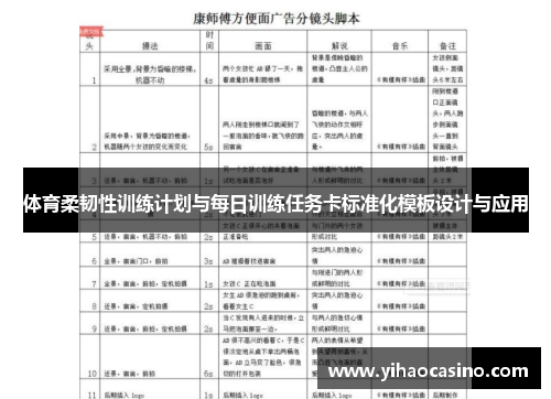 体育柔韧性训练计划与每日训练任务卡标准化模板设计与应用