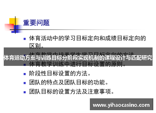 体育运动方案与训练目标分阶段实现机制的课程设计与匹配研究
